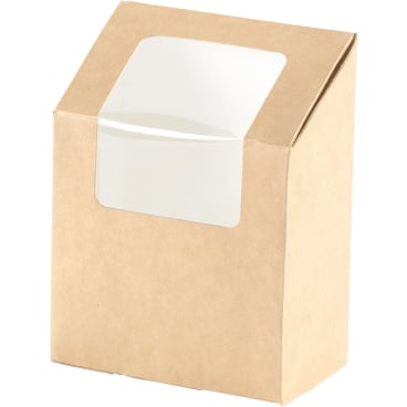 DUNI Take away, Wrap-Pappbox mit Fenster, BioPak – 1 Karton = 1.000 Stück