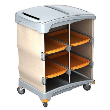 Cleankeeper Hotelwagen III - 10 2 Klappdeckel mit Fachteilern - Bild-Darstellung des Produktes 1