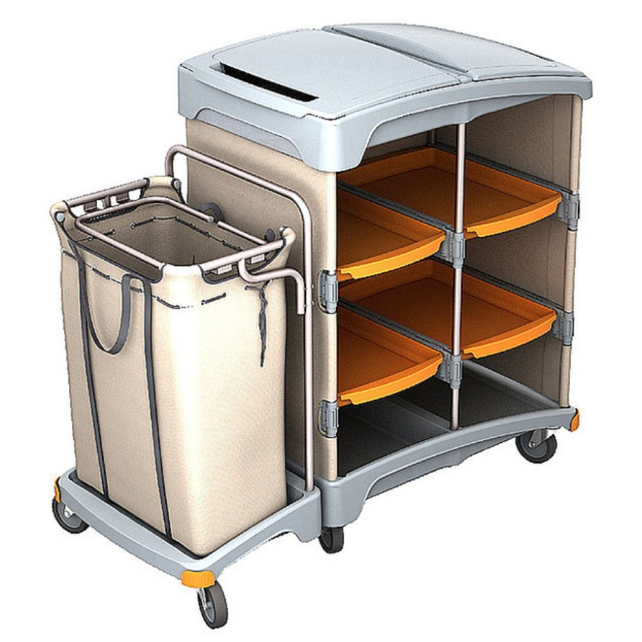 Cleankeeper Hotelwagen III - 12, 1 Leinen-Wäschesack 125 l online