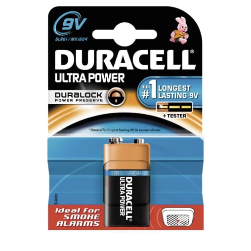 DURACELL Ultra Power 9V Blockbatterie – Duralock