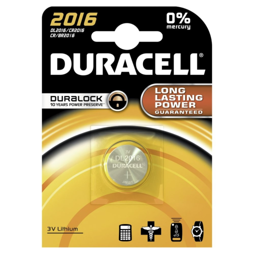 DURACELL Lithium 2016 Knopfzelle – 3 V