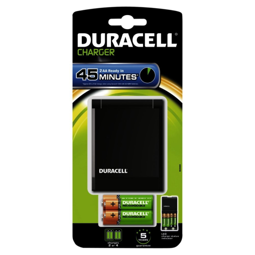 DURACELL 45 Min.-Ladegerät + 2AA + 2AAA