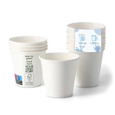 Greenbox Pappbecher, 150 ml, PLA-beschichtet 1 Packung = 50 Stück - Bild-Darstellung des Produktes 1