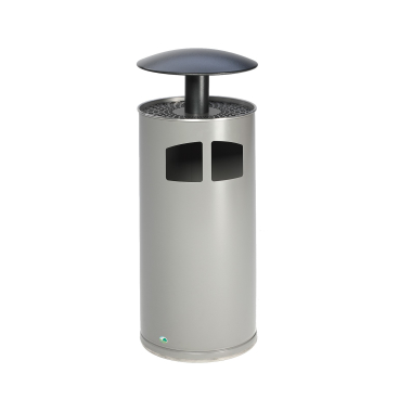 VAR Abfallsammler / Ascher H 111 silber, mit silber-antikem Dach - Bild-Darstellung des Produktes 1