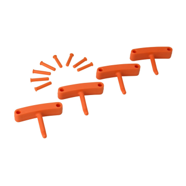 Vikan 4 x Haken, 8 x Stifte Farbe: orange - Bild-Darstellung des Produktes 1