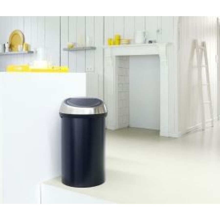 Brabantia Touch Bin Abfalleimer, 60 Liter, Farbe Fingerprint Matt