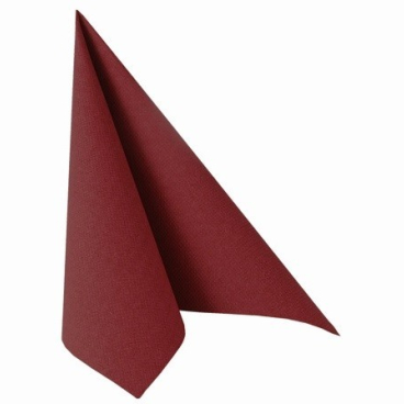 Papstar Servietten, 1/4-Falz, 40 cm x 40 cm 1 Karton = 5 Packungen à 50 Stück, bordeaux - Bild-Darstellung des Produktes 1