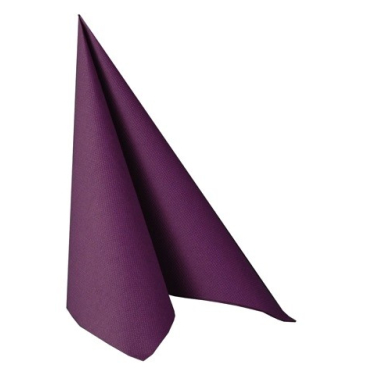 Papstar Servietten, 1/4-Falz, 40 cm x 40 cm 1 Karton = 5 Packungen à 50 Stück, lila - Bild-Darstellung des Produktes 1