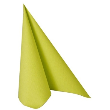 Papstar Servietten, 1/4-Falz, 40 cm x 40 cm 1 Karton = 5 Packungen à 50 Stück, limonengrün - Bild-Darstellung des Produktes 1