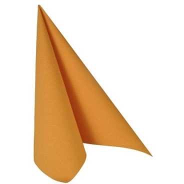 Papstar Servietten, 1/4-Falz, 40 cm x 40 cm 1 Karton = 5 Packungen à 50 Stück, orange - Bild-Darstellung des Produktes 1