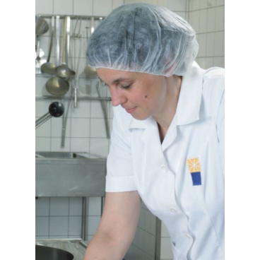 zetDress® Vlieshauben rund (Barett), Durchmesser: 53 cm Farbe: weiß - Bild-Darstellung des Produktes 1