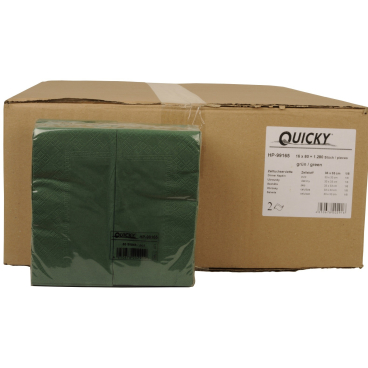 Farbige Tafelservietten 1 Karton = 16 x 80 Stück = 1280 Stück, grün - Bild-Darstellung des Produktes 1