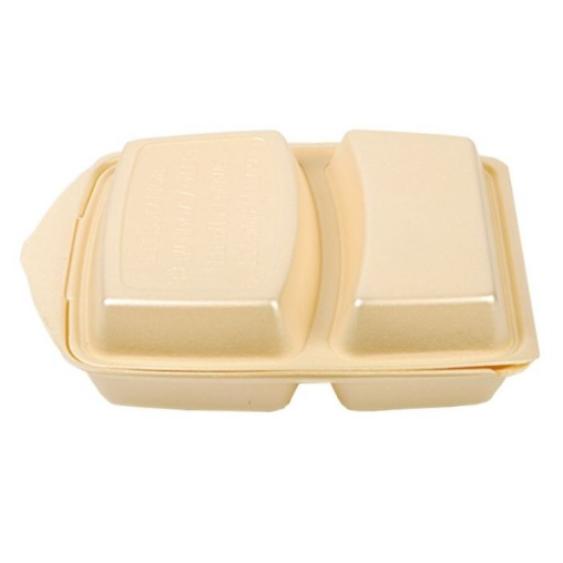 Menüboxen 2-teilig, weiß/beige