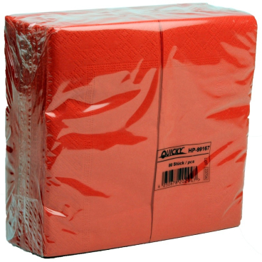 Farbige Tafelservietten 1 Karton = 16 x 80 Stück = 1280 Stück, rot - Bild-Darstellung des Produktes 1