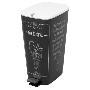Kis waste container Chic Coffee menu 50-60 liters, plastic Kis waste container Chic Coffee menu 50-60 liters, plastic