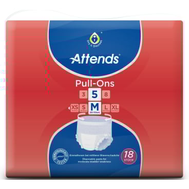 Attends Pull-Ons 5 Einmalhosen medium, HBU: 80 - 110 cm, 1 Packung = 18 Stück - Bild-Darstellung des Produktes 1