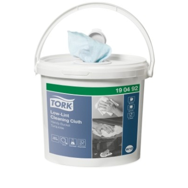 Tork Extra fusselarme Reinigungstücher, W10 1 Karton = 4 à 200 Tücher im Spendereimer - Bild-Darstellung des Produktes 1