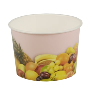 Papstar Früchte-Druck Eisbecher – 1 Karton = 9 x 200 Eisbecher, 150 ml