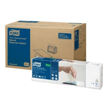 Tork Spenderserviette Xpressnap, N4 kompatibel, 33,0 x 21,3 cm 1 Karton = 9000 Stk, natur mit Umweltsymbol, 1-lagig, 1/4 Falzung - Bild-Darstellung des Produktes 1