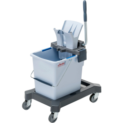 Vileda Professional Ultra Speed Pro Set, 25 Liter, Einfachfahrwagen mit Chassi, Presse, Eimer, 25 Liter, Einfachfahreimer mit Hebelpresse 147180
