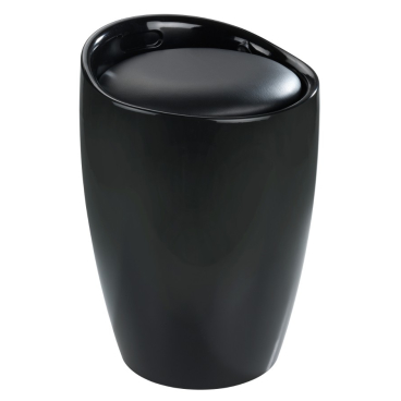 WENKO Candy Badhocker Maße: Ø36 x H 50,5 cm, Farbe: schwarz - Bild-Darstellung des Produktes 1