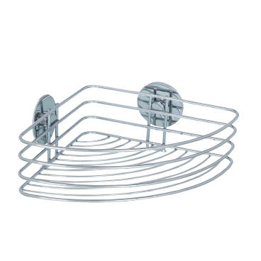 WENKO Turbo-Loc Eckablage Maße: 26,5 x 10,5 x 20 cm, Farbe: Silber - Bild-Darstellung des Produktes 1