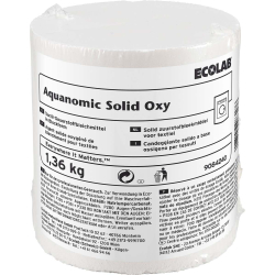 Ecolab GmbH & Co. OHG ECOLAB Aquanomic Solid Oxy Bleichmittel, Hochkonzentriertes Solid-Bleichmittel und Fleckenentferner auf Sauerstoffbasis , 1 Karton = 2 x 1,36 kg Kapseln 116101E