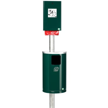 VAR Hundetoilette DS 1 Farbe: moosgrün, Maße: H 200 x T 48,0 x B 35,0 cm - Bild-Darstellung des Produktes 1