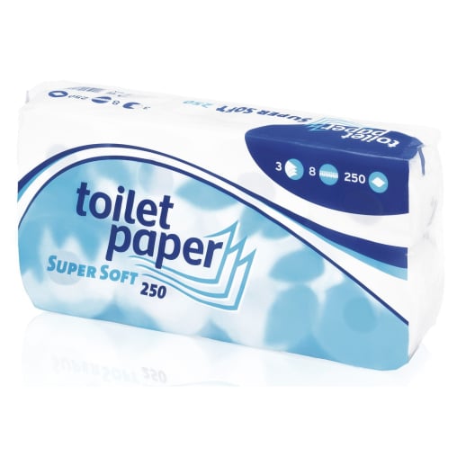 Super Soft Toilettenpapier, 3-lagig, Hochweiß