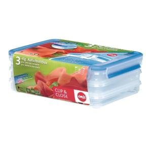 EMSA Clip & Close Aufschnittboxsystem, rechteckig – 3 x 1000 ml