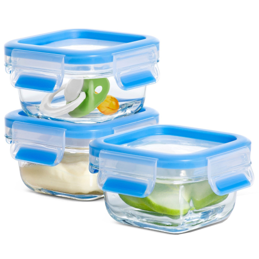 EMSA Clip & Close Frischhaltedose Glas, Baby-Set