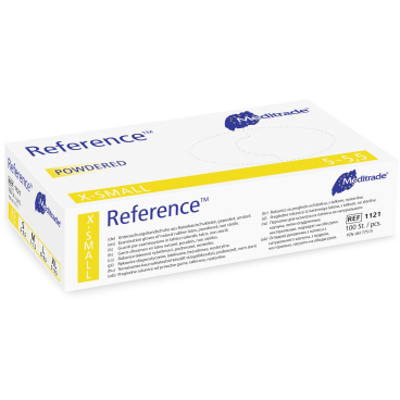 Meditrade Reference™ Latex Untersuchungshandschuh 1 Karton = 10 x 100 = 1000 Stück, Größe L - Bild-Darstellung des Produktes 1