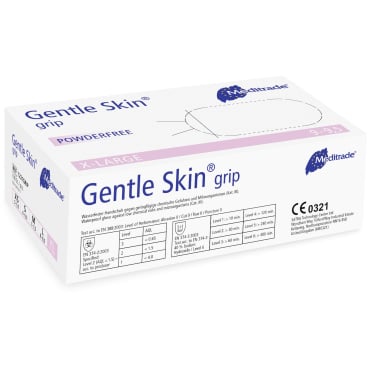Meditrade Gentle Skin® Grip Latex Untersuchungshandschuh 1 Packung = 100 Stück, Größe XL - Bild-Darstellung des Produktes 1