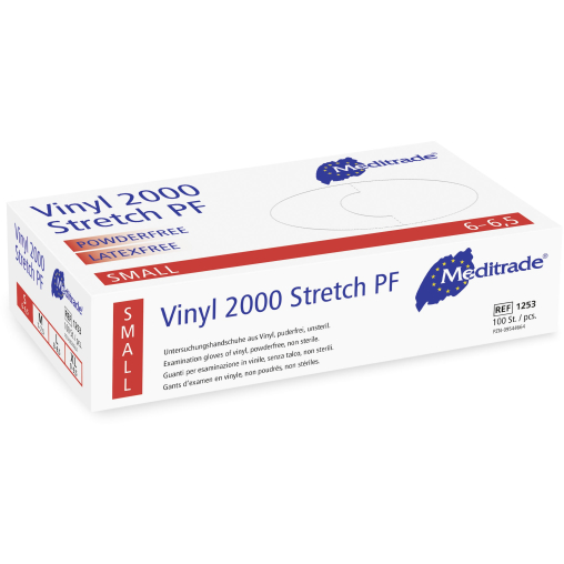 Meditrade® Vinyl 2000 Strech PF Untersuchungshandschuh
