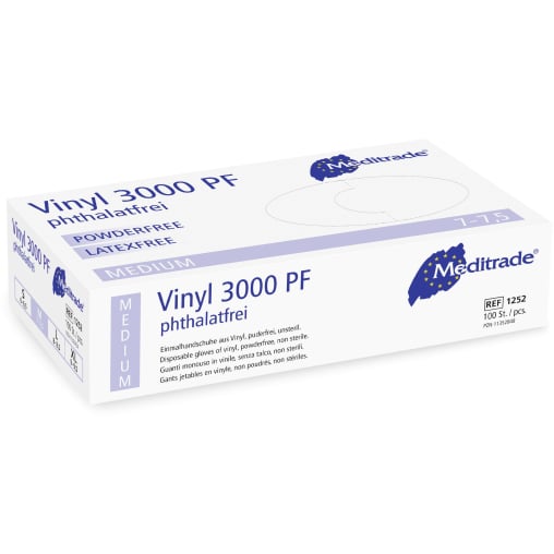 Meditrade® Vinyl 3000 PF Untersuchungshandschuh