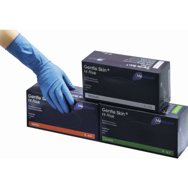 Meditrade Gentle Skin® HiRisk Latex Schutzhandschuh 1 Karton = 10 x 50 = 500 Stück, Größe S - Bild-Darstellung des Produktes 1