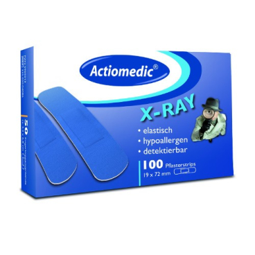 ACTIOMEDIC DETECT Pflasterstrips X-Ray  1 Packung = 100 Stück, 19 x 72 mm - wasserabweisend - Bild-Darstellung des Produktes 1