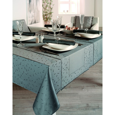 Gözze Caprice - Stäbchen Tischdecke, abgepasst, 80 x 80 cm Farbe: anthrazit - Bild-Darstellung des Produktes 1