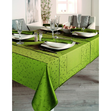 Gözze Caprice - Stäbchen Tischdecke, allover, 130 x 170 cm Farbe: limone - Bild-Darstellung des Produktes 1