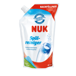 NUK Spülreiniger, Reiniger mit naturbasierten Inhaltstoffen, Inhalt: 500 ml - Nachfüllpack 10.256.401