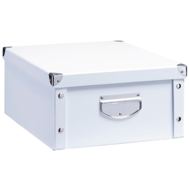 Zeller Aufbewahrungsbox Pappe, Maße: 40 x 33 x 17 cm Farbe: weiß kaufen