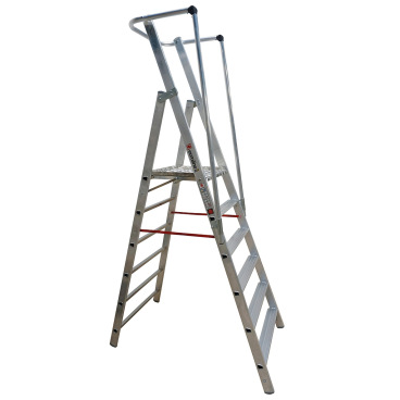 Euroline Workline 2267706 Leichte Stufenstehleiter mit großer Standplattform 6 Stufen 1 Stück - Bild-Darstellung des Produktes 1