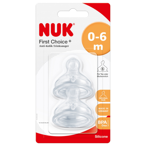 NUK First Choice Plus Silikon-Ventilsauger Größe 1 (0-6 Monate)