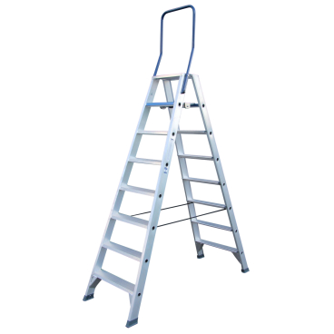ASC Stufenstehleiter DT-8 doppelseitig 8 Stufen mit 4,02m Arbeitshöhe 1 Stück - Bild-Darstellung des Produktes 1