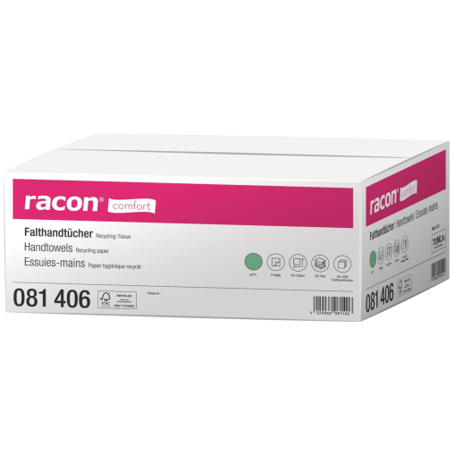 racon® comfort Falthandtücher, 24 x 23, 2-lagig, grün