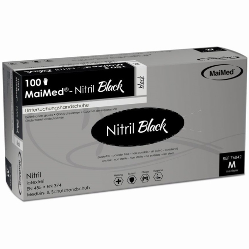 MaiMed® Nitril Black Einmalhandschuhe, Nitril