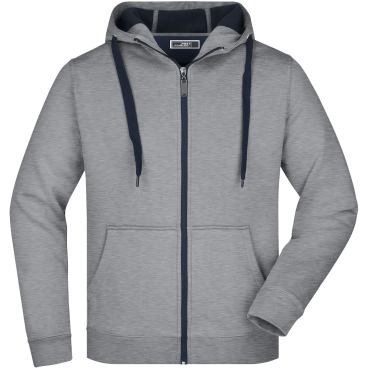 Daiber Kapuzen-Sweatjacke Doubleface JN355, 380 g/m²– Kontrastdetails, ideal für Veredelung XXL - Bild-Darstellung des Produktes 1