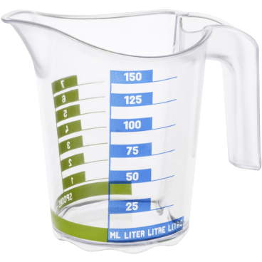 Rotho DOMINO Messbecher – Füllmenge: 150 ml