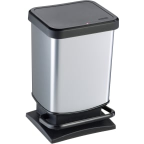 Rotho Mülleimer TWIST, 50 Liter Farbe: schwarz/ rubinrot kaufen