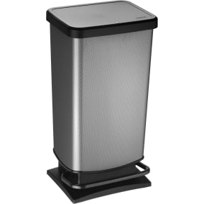 Rotho Treteimer PASO, 40 Liter Farbe: schwarz/ carbon metallic kaufen